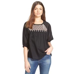 MADEWELL Starflower' Shirred Peasant Top